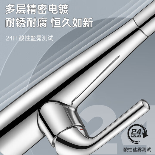 
OULIN Kitchen faucet induction faucet hot and cold rotary pull-pull type intelligent faucet wash basin faucet 9906 Non-induced crystal diamond silver pull-pull three-out faucet 9806