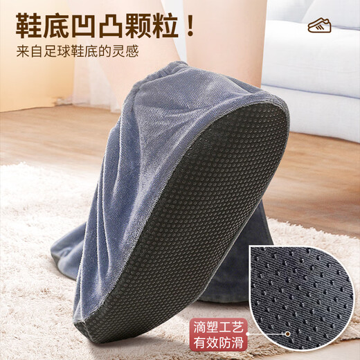 诺兰森迪 绒布鞋套家用【10只/5双】成人脚套防滑加厚机房厂房待客可洗