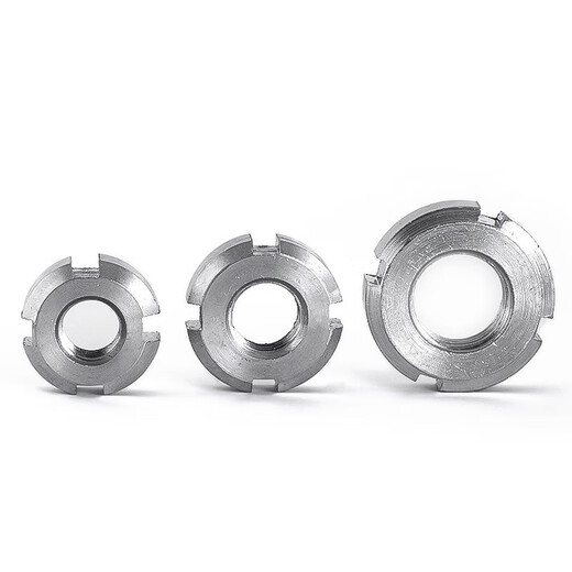 Jinchao GB812 national standard 304 stainless steel round nut slotted nut locking stop small and cap garden nut yuan shape M22*1.5