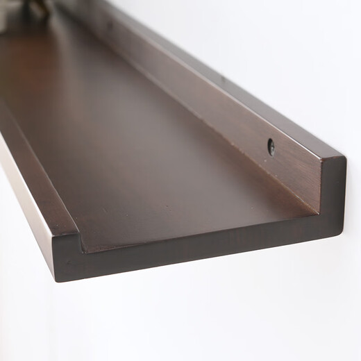 Aibiju solid wood partition wall storage rack wall punch-free one-word shelf storage rack 30*15CM