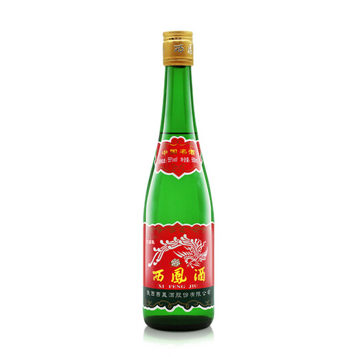 西凤酒 绿瓶裸瓶陕西版 55度  500ml*12瓶 整箱装 凤香型白酒