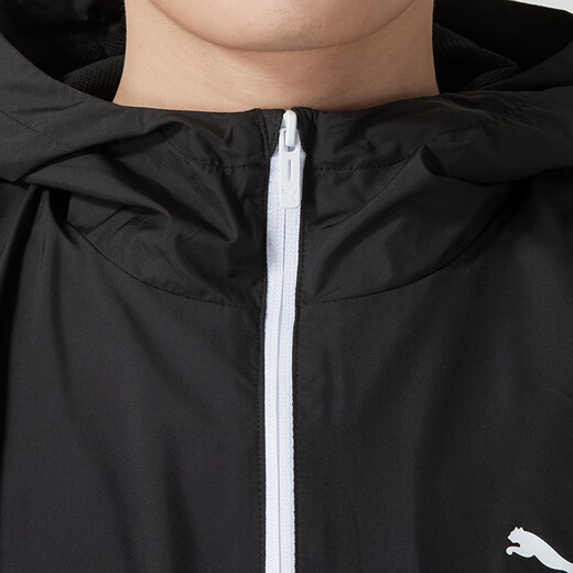 Puma (PUMA) official jacket men 25 summer new style breathable fast dry ice silk woven windproof trend sports and casual jacket men [main recommendation] Summer thin style/inner lining/classic black woven hooded XL /185/104A