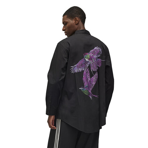 Y-3【七夕礼物】y3男士衬衫男女同款印花休闲衬衫51JE9274 黑色 XS