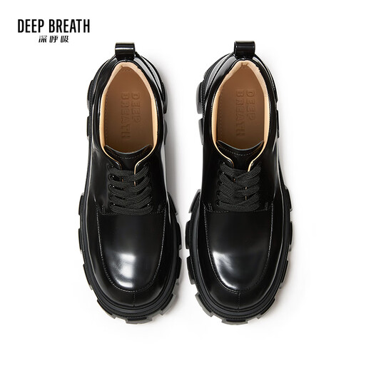 Deep Atem Tief Atem Frauenschuhe Kowide dicker alleiner Top -Gurt Gentleman Single Schuhe Frauen AX13066 Schwarz 36