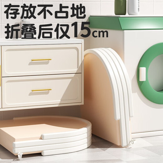 宝贝足迹婴儿游泳桶家用大人洗澡盆宝宝小孩沐浴泳池可坐可折叠儿童泡澡桶 大号-成人可用【免安装】小鹿秋游（送大礼包）