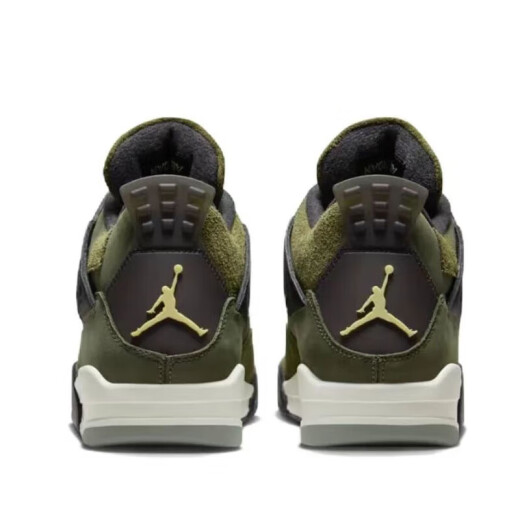 Nike Nike Herrenschuhe Frauenschuhe Air Jordan 4 AJ4 Thunderbolt Schwarze und gelbe Sportschuhe Trendy lässige Basketballschuhe Männer FB9927/FB9928-200 Military Green 40