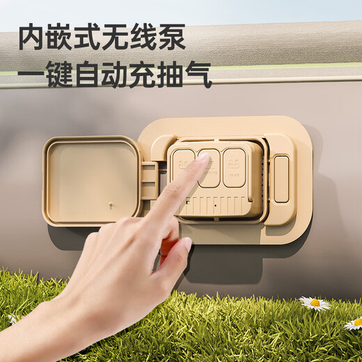 Yuanda Mian single inflatable mattress on the floor air bed outdoor camping air bed office lunch break double accompanying bed single 190*100*25-all-in-one bed pillow (external version)