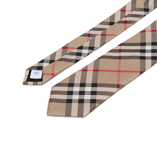Burberry (Burberry) Burberry / Burberry Men's Silk Tie chinois Gift de la Saint-Valentin 80116931 Plaid rétro beige classique