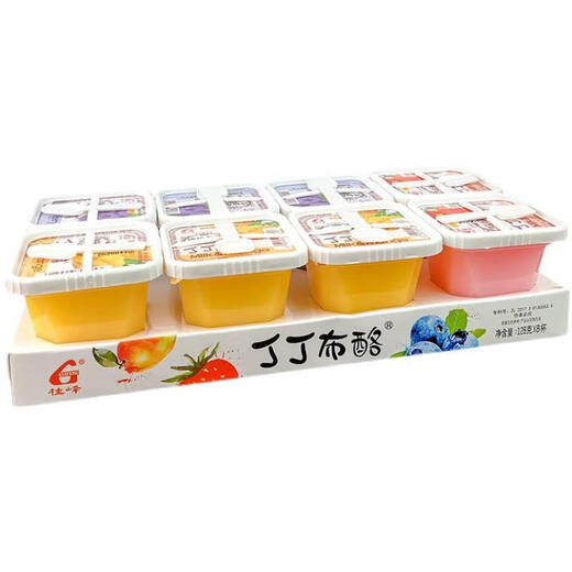 桂峰丁丁布酪布丁果冻零食128gx16盒草莓芒果味吸吸冻解暑大布丁 买12送12128g*24盒3板装