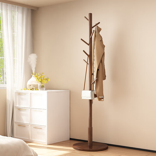 Jiayi coat rack, bedroom clothes rack, floor-standing solid wood clothes rack, office clothes rack, living room clothes drying rack