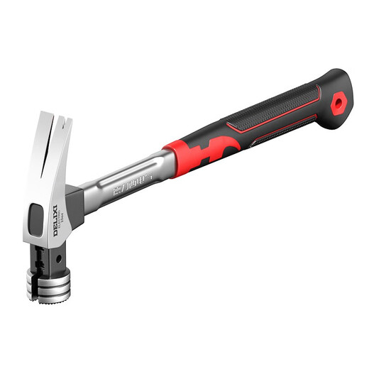 Delixi Electric Claw Hammer Woodworking Hammer Hardware Household Hammer Nail Picker Insulated Small Hammer Fiber Handle Right Angle Square Head Integrated Hammer 8 Two Round Head Bent Tail Upgraded Stainless Steel Handle