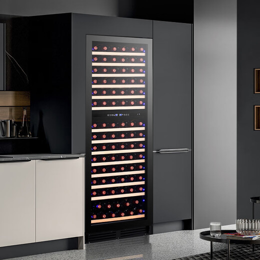 VINGARDE wine cabinet constant temperature wine cabinet embedded household dual temperature wine cabinet ice bar compressor air-cooled frost-free bar winery wine beverage constant temperature moisturizing refrigerator CH-165 single door double temperature - full glass door 154 bottles 1.67 meters 408L