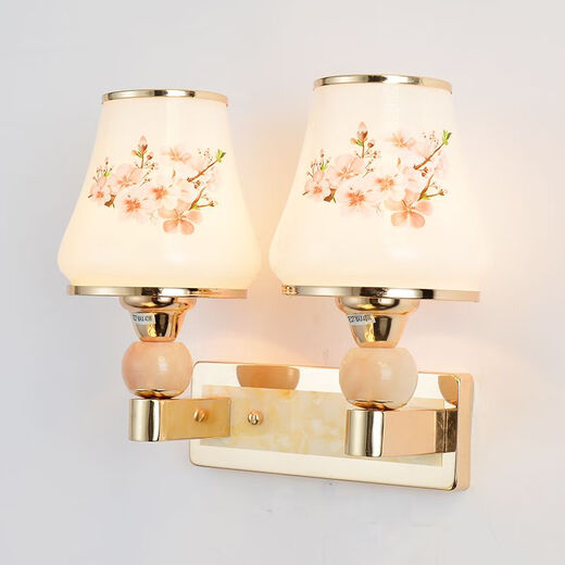 Micro wall lamp bedside lamp Nordic modern European style simple creative led American bedroom living room corridor staircase wall lamp 028 single head three-level dimming-LED light bulb