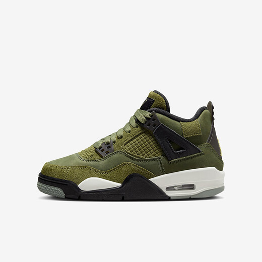 NIKE Air Jordan 4 Retro GS AJ4 Olive Green Big Kids/Women's Retro Basketball Shoes FB9928-200 35.5