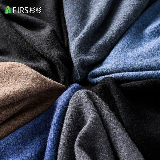 Shanshan 100% wool pure wool sweater men's spring and autumn round neck sweater thin pullover bottoming sweater men's clothing