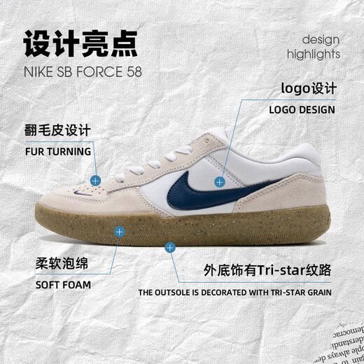 耐克（NIKE）男鞋子男 25夏季新款透气耐磨运动鞋帆布小白鞋减震滑板鞋休闲鞋 【主推】深海蓝-橡皮浅褐/晒图退10/建议拍大半码 40 （内长250mm）