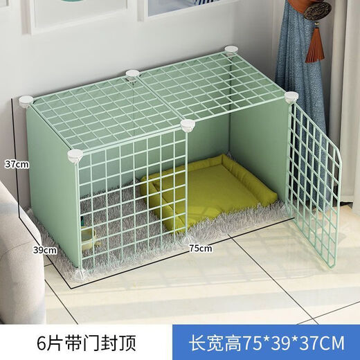 Raft core kitten cage kitten fence dog small dog rabbit indoor home isolation guardrail fence dog fence pet fence anti-jailbreak with top C type 8 pieces 70*35*35 resin paint