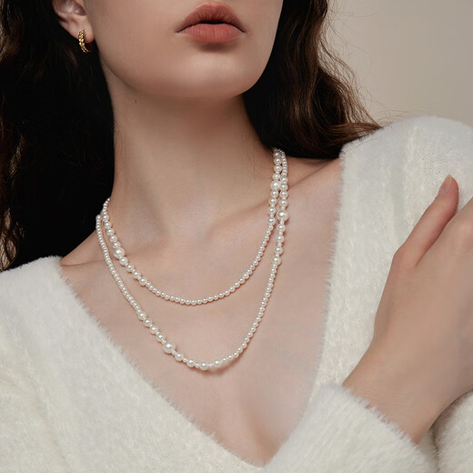 Arsis innocence era retro OT buckle long necklace French original fashion simple necklace sweater chain gift for girlfriend Retro OT buckle long necklace