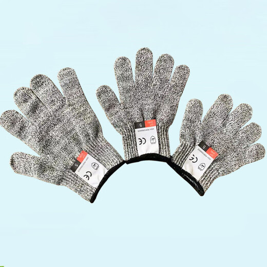 Kun Sui Children's Anti-Cut Gloves Level 5 Woodworking Ship Kindergarten Elementary School DIY Safety Anti-Cut injury glove gardening [5-8 years old] Children's anti-cut gloves (1 double)