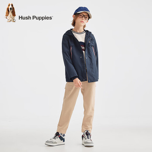 Hush Puppies Clothing para niños Chaqueta de tres a prueba de niños 25 Autumn New Children's Outdoor Holded Breaked Breaker Catón 140
