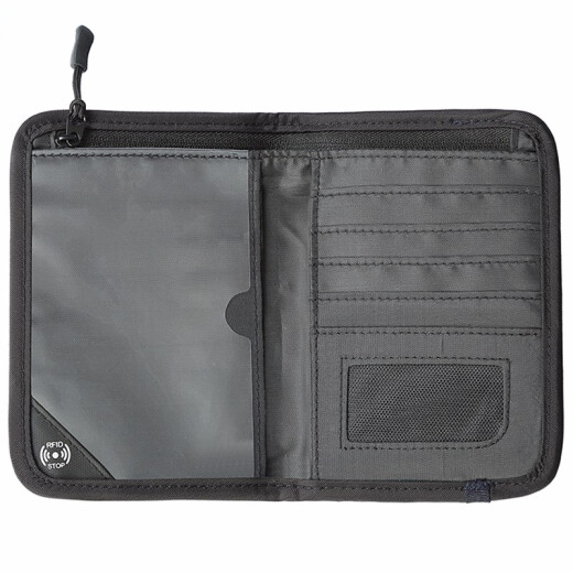 
Passport bag RFID anti-theft and anti-scanning overseas travel document bag men and women air tickets inclusions visa storage bag business card bag water splash travel supplies black