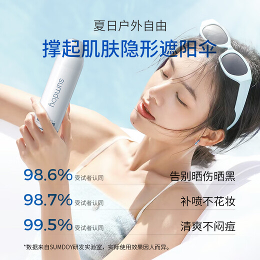 SUMDOY日本进口防晒喷雾防水防汗可上飞机男女户外防晒霜高倍防晒SPF50+ 【立省50元】防晒喷雾*2