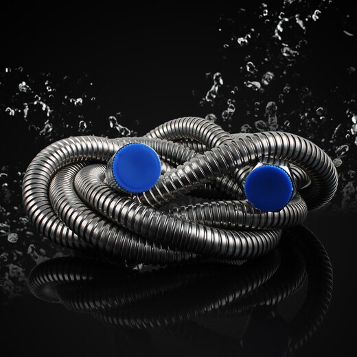 Dezhong shower hose 2 meters long thickened shower hose universal 4-point nozzle water pipe leak-proof shower hose 6055A 2 pieces