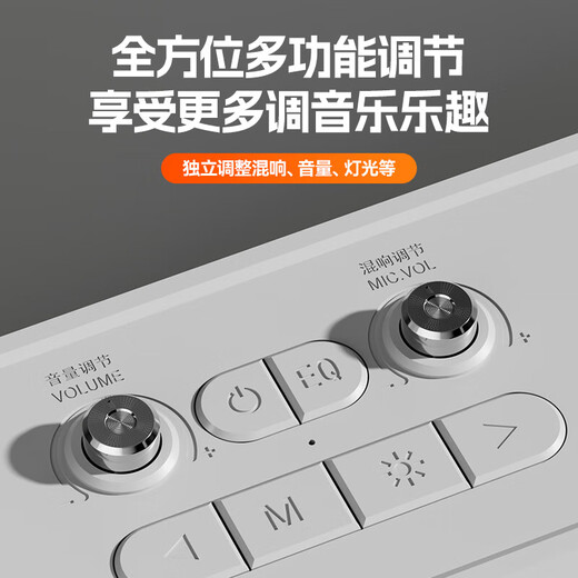 CLAISON音响蓝牙户外广场舞ktv音箱k歌麦克风功放一体机便携大音量家用商超手提高音质超长续航防水设计 超重低音【K歌版】+双麦克风
