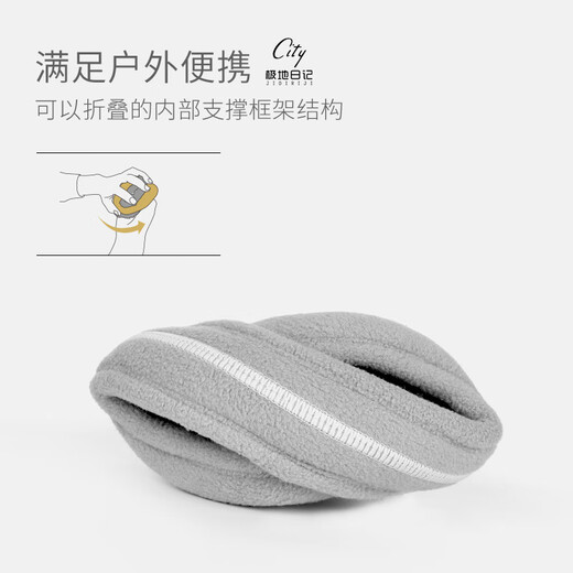 Polar Diary Earmuffs Warm Men's Coldproof Earmuffs Fleece 3M Reflective Plus Velvet Winter Earmuffs