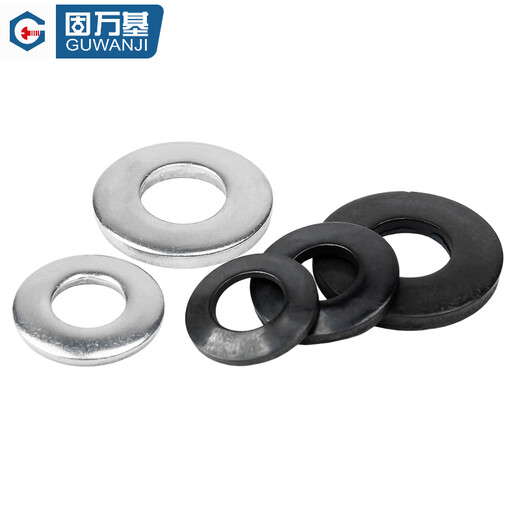 Guwanji 65MN manganese steel black disc washer 304 stainless steel saddle tapered butterfly locking spring washer complete collection blue and white zinc M6x14x1.5 (50 pcs)