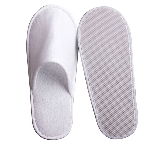 Jebis disposable slippers with toe caps, 20 pairs, men and women travel home hotel non-slip linen cotton slippers