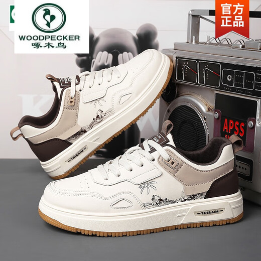 Woodpecker 2024 Chaussures de planche extra-large automne 45 Chaussures blanches National Trend 47 plus Fat Men's Shoes 48 6169 Style en maille blanc et noir 47