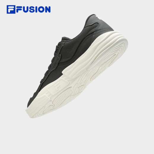 FILAFUSION斐乐潮牌男鞋POP II滑板生活鞋夏新款休闲帆布鞋 迷失黑-UP 44.5