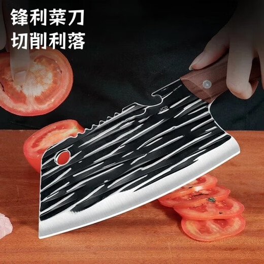 Couteau de cuisine polyvalent trois-en-un en acier inoxydable, homologue Baig, couteau à trancher forgé martelé, couteau tranchant de longue durée, couteau de cuisine trois-en-un