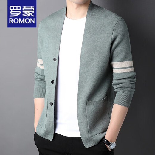 Romon Tiende Spring Cardigan para hombres Autumn 2025 NUEVA Moda de lana joven suéter al aire libre Tendencia de la chaqueta casual de hombres negros 4xl