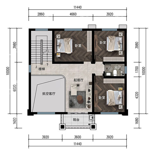墅小宅C1278新款三层独栋别墅设计图纸农村3层新中式自建房房屋设计方案 成品图纸(全套)
