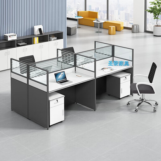 Shengli staff desk and chair combination staff desk office screen workstation desk with 1 matching chair