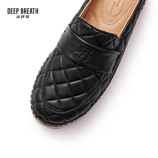 Deep Atem Tief Atem Frauenschuhe Freizeitpreis vielseitiger Müller Slipper Fischerschuhe Frauen AX11154 Schwarz 37