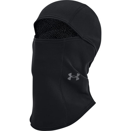 Under Armor Winter Men's Outdoor Sports Warm and Waterproof Mask Elastic Fleece Face Protector Black (001)/Asphalt Gray One Size