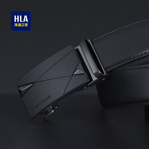 Heilan House (HLA) Men's Belt Automatic Buckle Genuine Leather Business Belt Trouser Belt Birthday Versatile New Style Gift for Boyfriend Fashionable