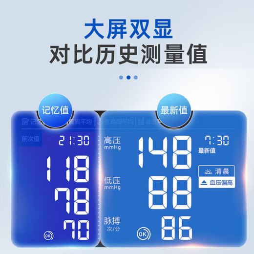 欧姆龙电子血压计日本原装进口全自动家庭家用医用上臂式测量仪血压仪器 欧姆龙上臂J753 原装进口+电源+电池+收纳袋