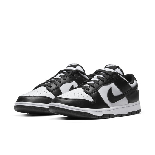 Nike (NIKE) official DUNK LOW men's sneakers retro sling shoes low top panda color matching DD1391 100 white/black/white 43