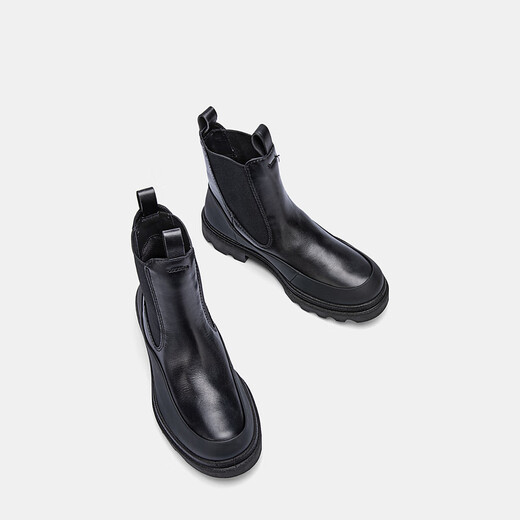 Ecco Short Boots for Women, marca de alta gama Simple Commuting Boots de Chelsea de suela gruesa para invierno, innovación 214793 Black 37