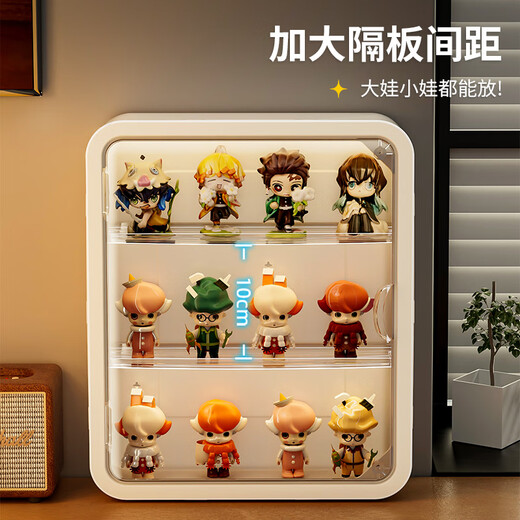 KAMAN blind box storage display stand Bubble Mart trendy Lego model display cabinet dust-proof transparent figure storage box thickened wall hanging model white/large size 1