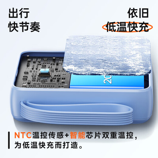 Senkowei 3C certified 120W fast charging power bank 20000 mAh with built-in cable, can be used on airplanes, compact, portable, large capacity, ultra-thin power bank suitable for Xiaomi, Apple, Huawei, 3C certified, white | flagship version | domestic battery core | 666% faster 10000 mAh | can be used on airplanes | intelligent temperature control | comes with four wires