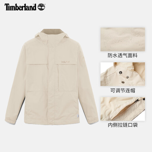 添柏岚（Timberland）男装冲锋衣外套户外防水防风|AW A695W073/中蓝色 XS 165(建议100-120斤)