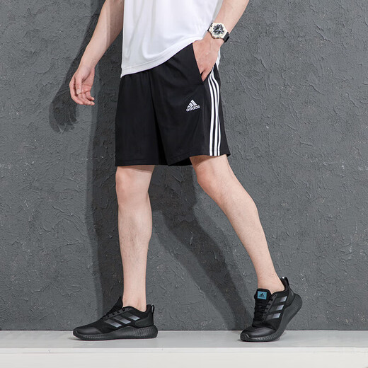 Adidas Männer Fitness Sportanzug Lauftraining Anzug Basketball Fußball Uniform kurzärmelig T-Shirt Lose Shorts IC9282+IC1484 S