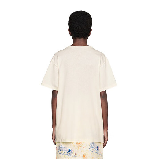 Gucci (Gucci)/Mickey Mouse Red and Green Strip Kurzschläfe T-Shirt Weste XJB7W 9756 Off-White Kauf Xs