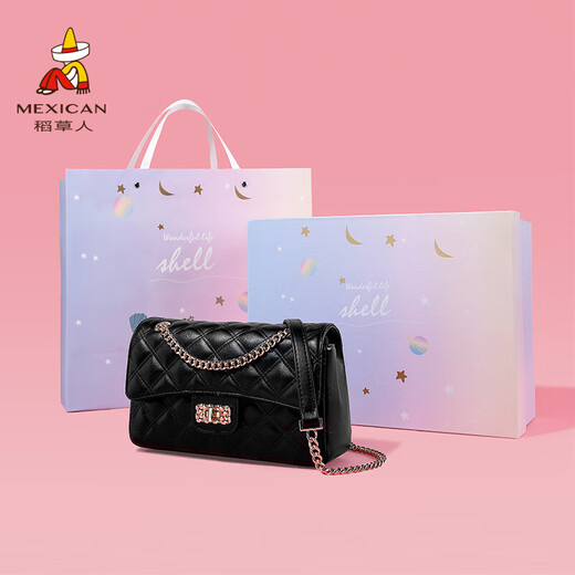 Scarecrow bag women's bag 2025 new shoulder crossbody bag light luxury rhombus bag gift box birthday gift for girlfriend and wife