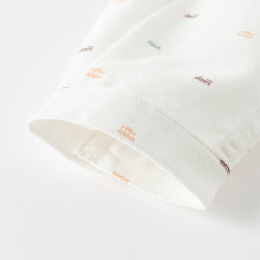 DAVE&BELLA spring new children's clothing, children's shirts, college style boys' long-sleeved shirts, fashionable children's clothes, baby boy tops, white, in stock, 110 cm (recommended height 100-110cm)